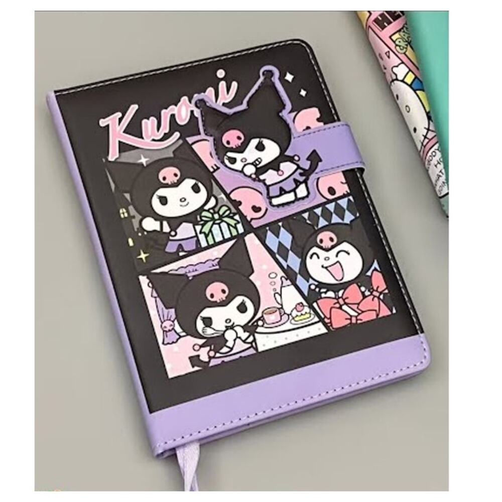 #6785  - Kuromi B5 padded hardcover, magnetic closure notebook